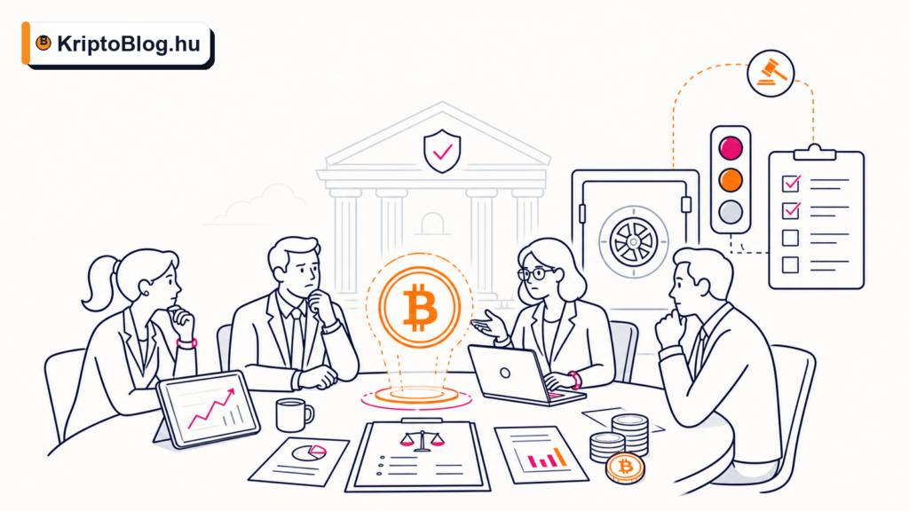 KriptoBlog.hu borítókép: banki mérleg, Bitcoin és szabályozási ellenőrzés