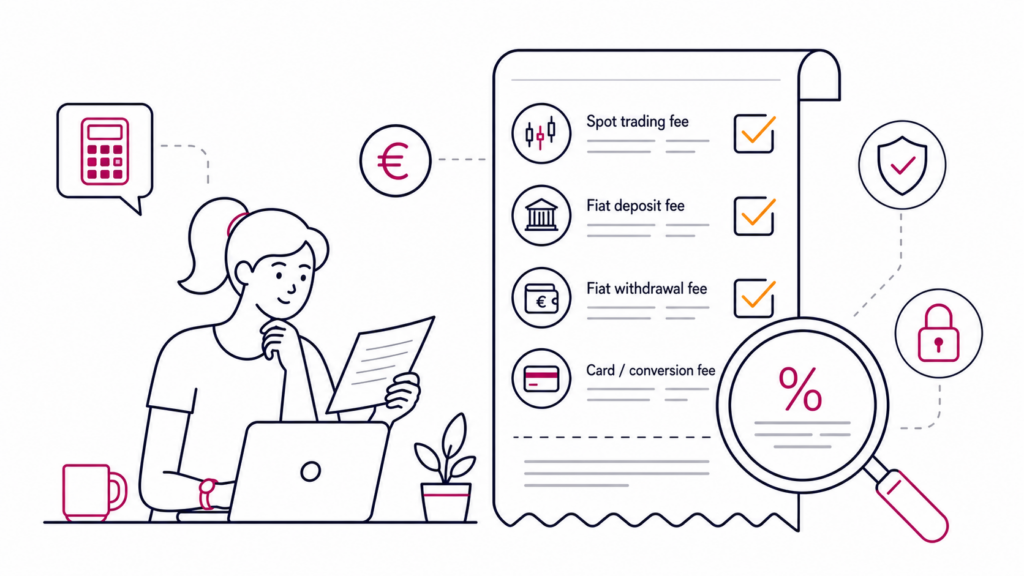 Bybit EU díjak spot fee fiat deposit withdrawal és card conversion checklist