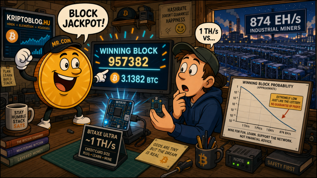 Szóló Bitcoin-bányász nyert 200 000 dollárt egy 150 dolláros géppel - KriptoBlog.hu borítókép