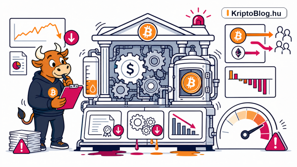 Strategy STRC preferált értékpapír bitcoin-bank modell és intézményi stresszteszt illusztráció KriptoBlog.hu brandjelzéssel