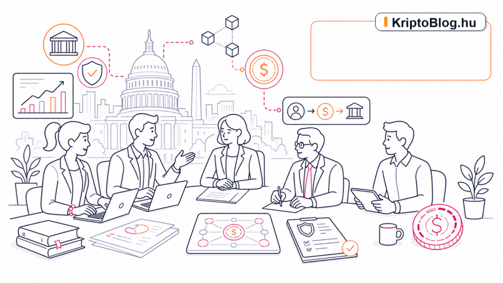 KriptoBlog.hu borítókép Ripple washingtoni jelenlét kripto policy stablecoin szabályozás és intézményi stratégia illusztráció